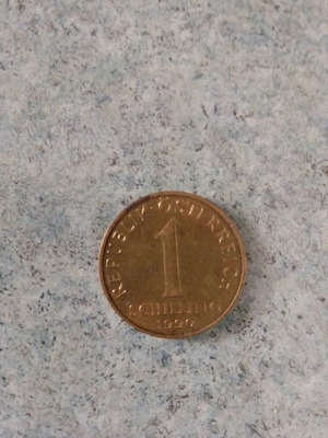 1 Schilling Republik Österreich μεταχειρισμένο, 2 τεμάχια 1990-1991