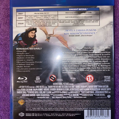 Harry Potter and the Goblet of Fire Blu-ray new, European import, Greek subs