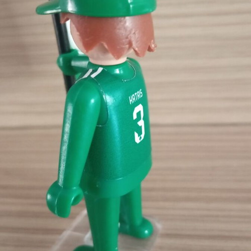 Playmobil Panathinaikos Football Fan Figure like new with flag and cap
