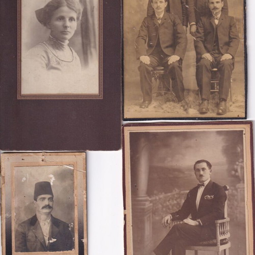 Cardboard photos used, pack of 19, portraits