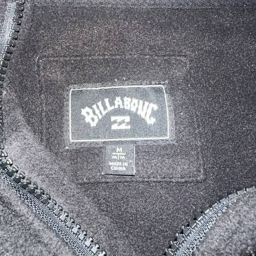 Billabong fleece half zip used, black, size M