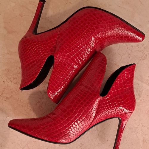 Just Me women's ankle boots used, red, size 37
