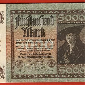 1922 5000 MARK NAZI GERMANY ADOLF HITLER