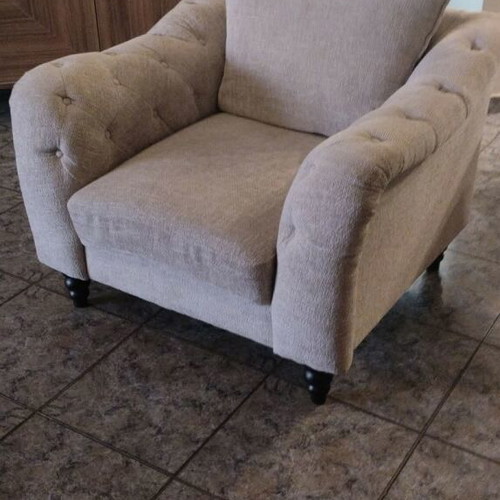 IKEA armchair like new with beige velour fabric
