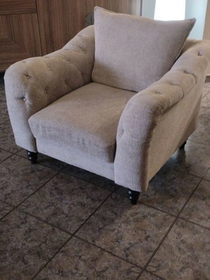 IKEA armchair like new with beige velour fabric