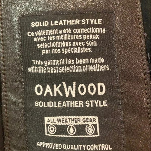 Oakwood leather jacket XL brown like new
