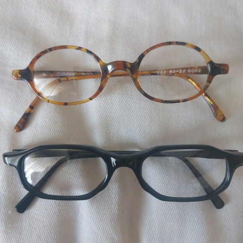 Vintage optical glasses like new, 2 Italian acetate frames