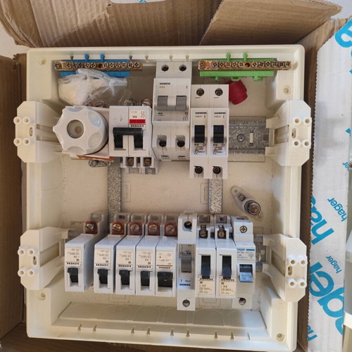 Hager Electrical Panel 2x12 Flush Mount New with Siemens Switches