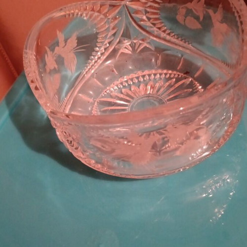 Glass fruit bowl from 1980s like new
