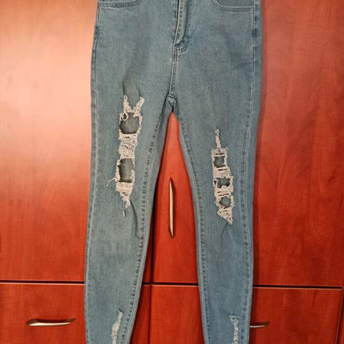 Skinny jeans for girls like new, turquoise, XS