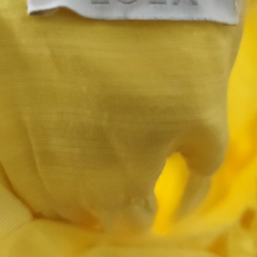 Lola summer dress yellow cotton batiste with stripe, size XS 34