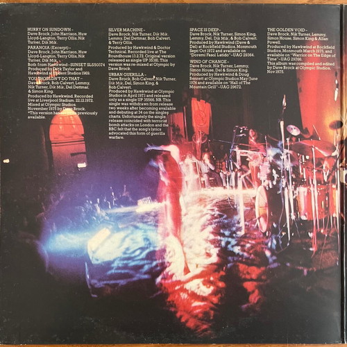 Hawkwind Roadhawks vinyl used, rock, original 1976 edition