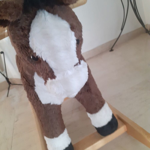 Trudi Rocking Horse with Wooden Base like new, Italian made