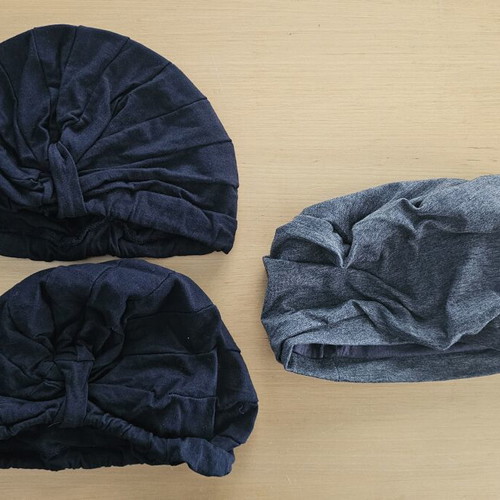 Chemotherapy caps used, pack of 3, cotton, Greek made
