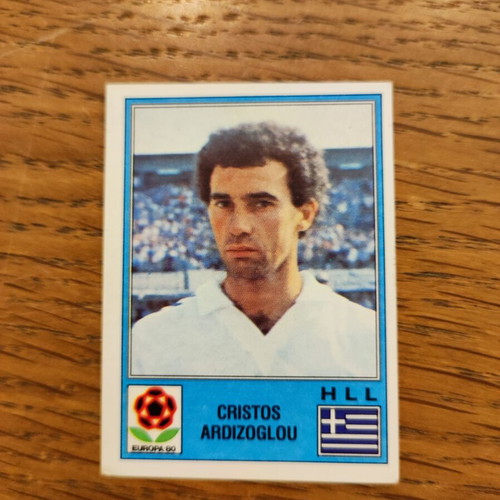 Cristos Ardizoglou Panini Sticker used, Greece National Team 1980
