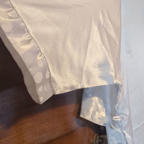 Satin maxi set robe and nightgown like new, white, Roza XL