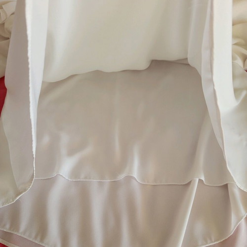 Sofia Filippa No4 white blouse used with double ruffles on sleeves XL