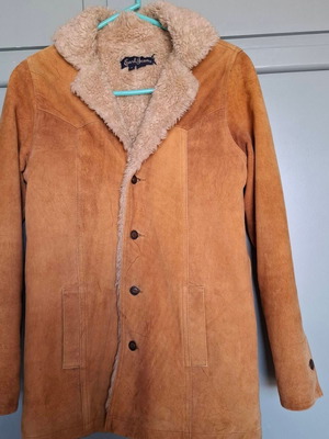Vintage jacket Earl Jean suede sherpa, μέγεθος S, σαν καινούργιο