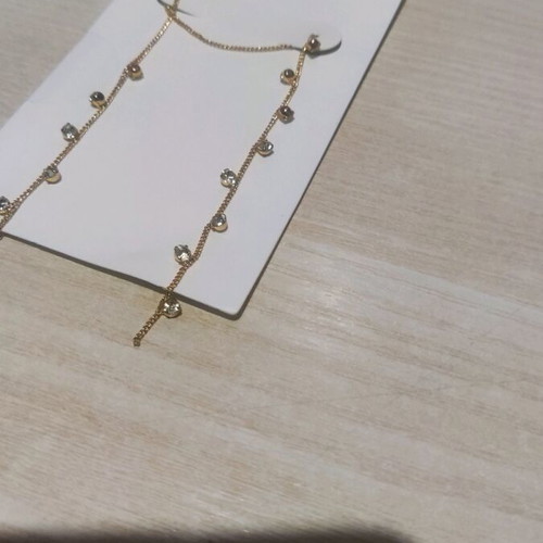 Mango earrings with long gold chains and zirconia new