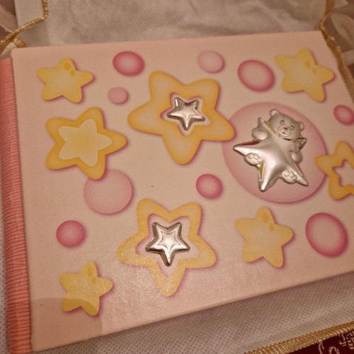 Princelino photo album for girl new with silver details
