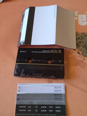 Sony Metal-XR 60 Minute Cassette Tape used, Type IV Metal Bias