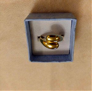 Δαχτυλίδι σε σχήμα σταγόνες /two drops ring