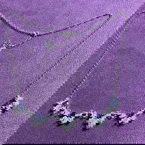 Ασημένιο βραχιόλι με φυσικά ζαφείρια και πιστοποιητικό γνησιότητας