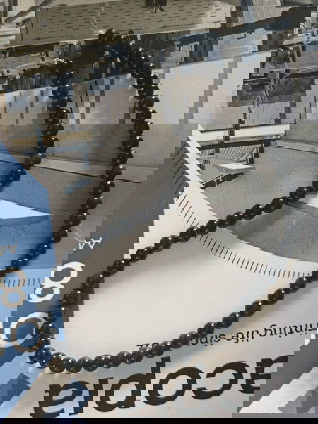 Κολιέ με μαύρες χάντρες καινούργιο