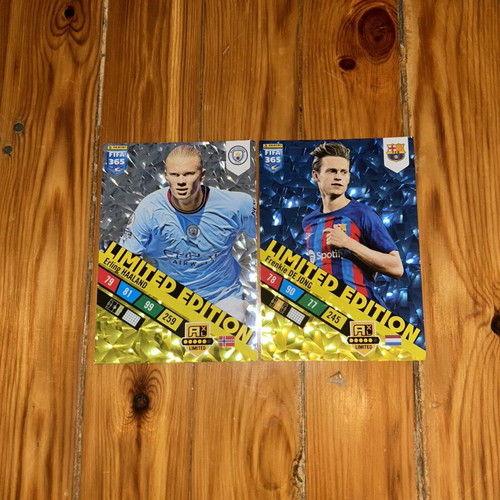 Panini XXL cards Haaland and De Jong like new, collectible