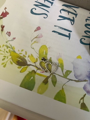 White gold charm for necklace with diamonds like new