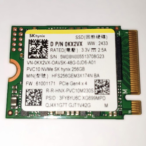 SK Hynix M2 PCIe Gen 4 NVMe SSD 256GB like new from Dell laptop