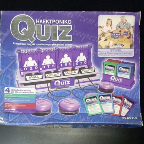 Board games set like new with Mastermind, electronic quiz and Pyrgolexo