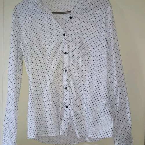 Polka Dot Shirt Medium Like New, Black and White