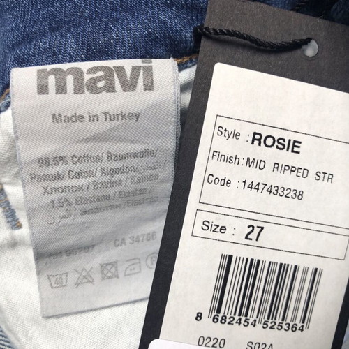 Mavi Roise Mid Short women's denim shorts new, size 28, blue