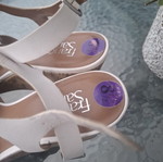 Franco Sarto platform sandals size 39 used, white