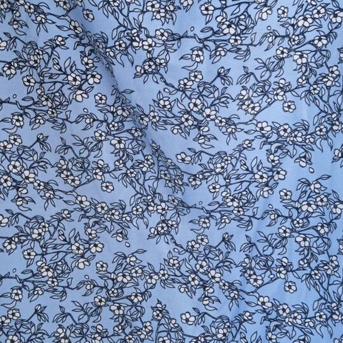 Plus size blue floral blouse, size 52/54, 2/3XL