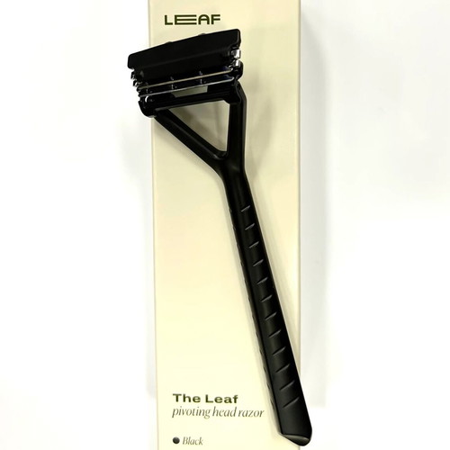 Leaf Razor metal safety razor new with 20 Feather replacement blades