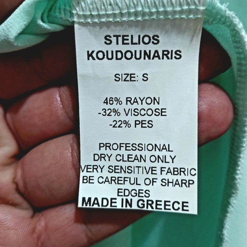 Stelios Koudounaris dress used, green, small size