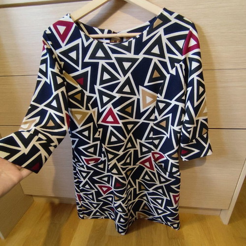 Blouse dress with geometric shapes like new