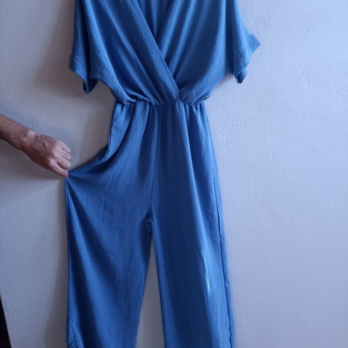 Blue casual summer jumpsuit, size M