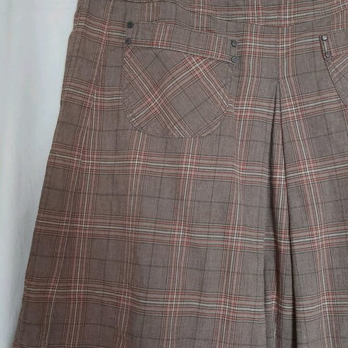 Mexx Fashion midi denim skirt in check pattern like new
