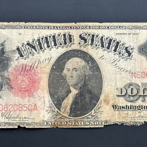 $1 America 1917 used banknote with Speelman/White signatures