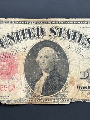 $1 America 1917 used banknote with Speelman/White signatures