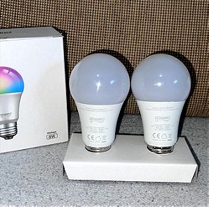 Gosund WB4 Smart Λάμπες LED 8W για Ντουί E27 και Σχήμα A60 RGBW 800lm Dimmable 2τμχ
