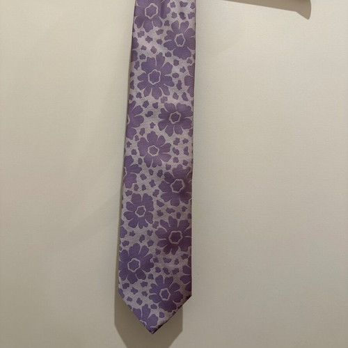 Tie new purple and turquoise with floral pattern