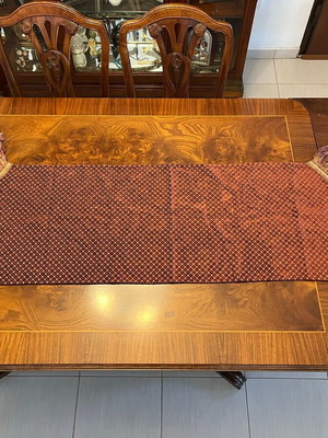 Table runner used, dimensions 150x43cm