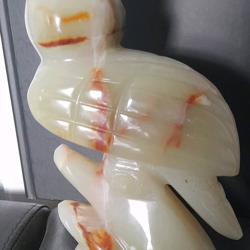Owl carved in marble used, high-quality craftsmanship