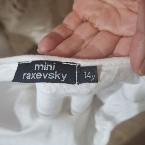 Mini Raxevsky lace girls' tank top like new, white, age 14