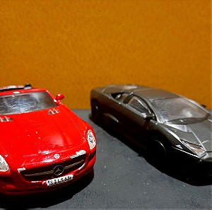 Αυτικινητάκια Burago- Mercedes Benz SLS AMG Roadster & Lamborghini Reventón