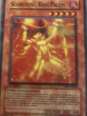 Scorching King Palon Yu-Gi-Oh! card, Tactical Evolution series, English edition